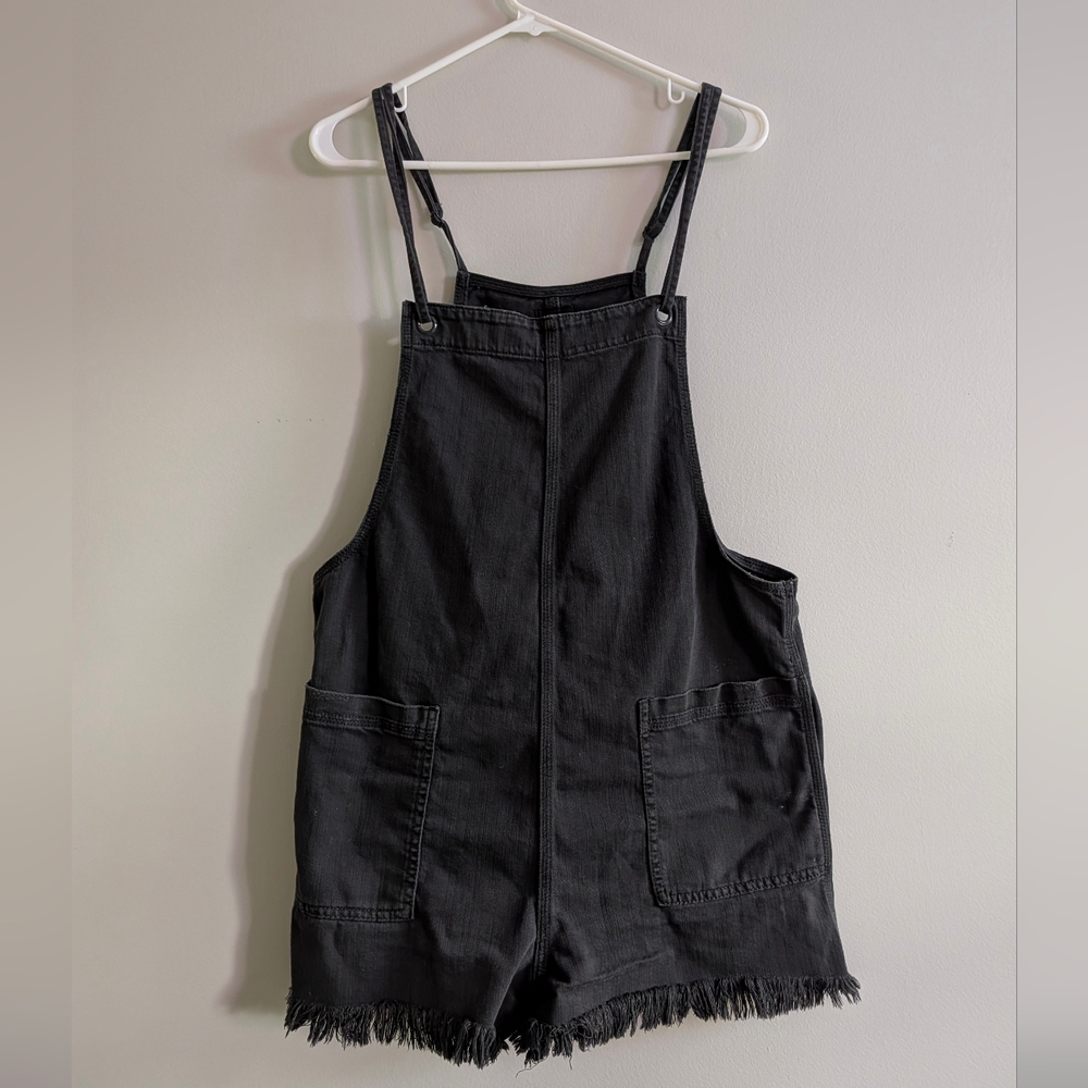 Aerie Charcoal Denim Overalls